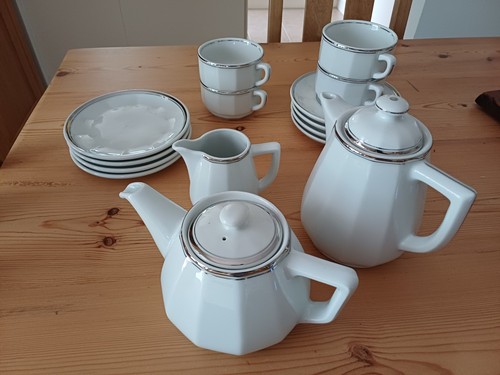 Apilco porcelain coffee set - apilco,
