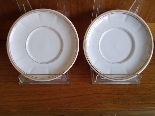 Pair apilco saucers white - apilco,